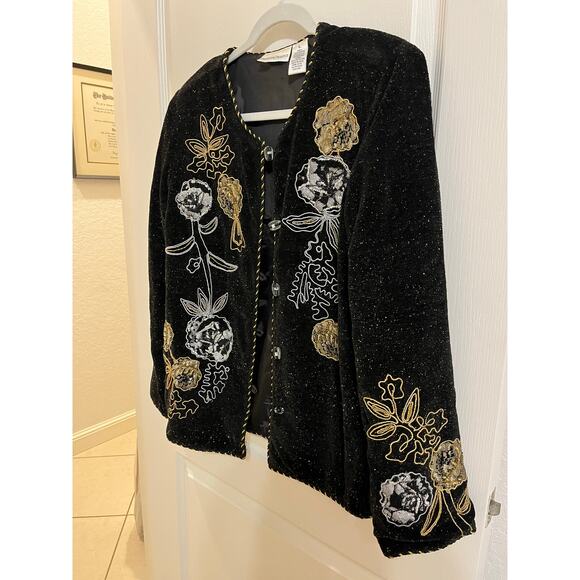 Drapers And Damons Women’s Vintage Glimmer Glitter Evening Jacket Size L Vintage - Picture 10 of 16